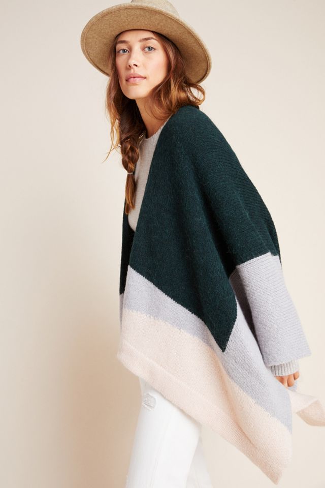 Windsor Colorblocked Poncho #1