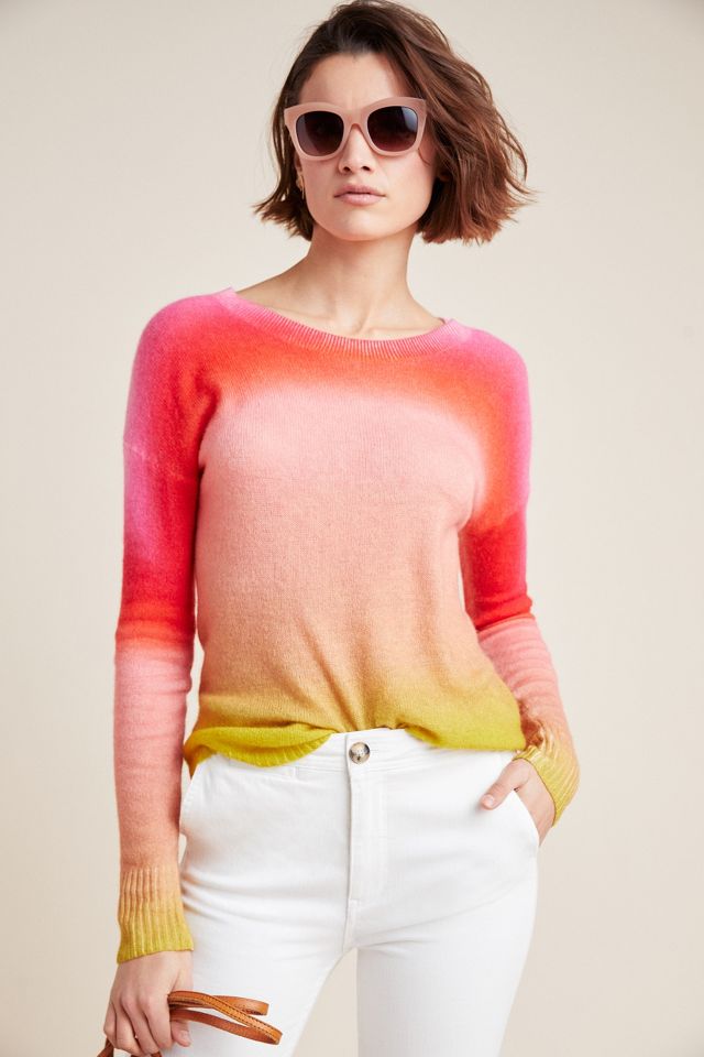 Anthropologie RAGA Sherbet Ombre V-Neck Cropped shops Sweater