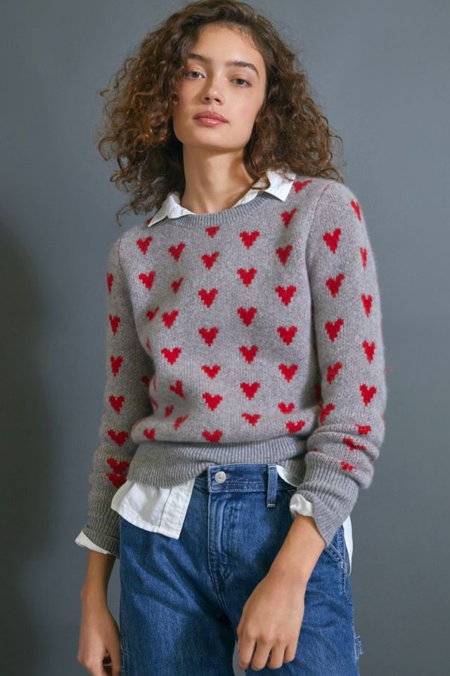 Heart cashmere outlet sweater