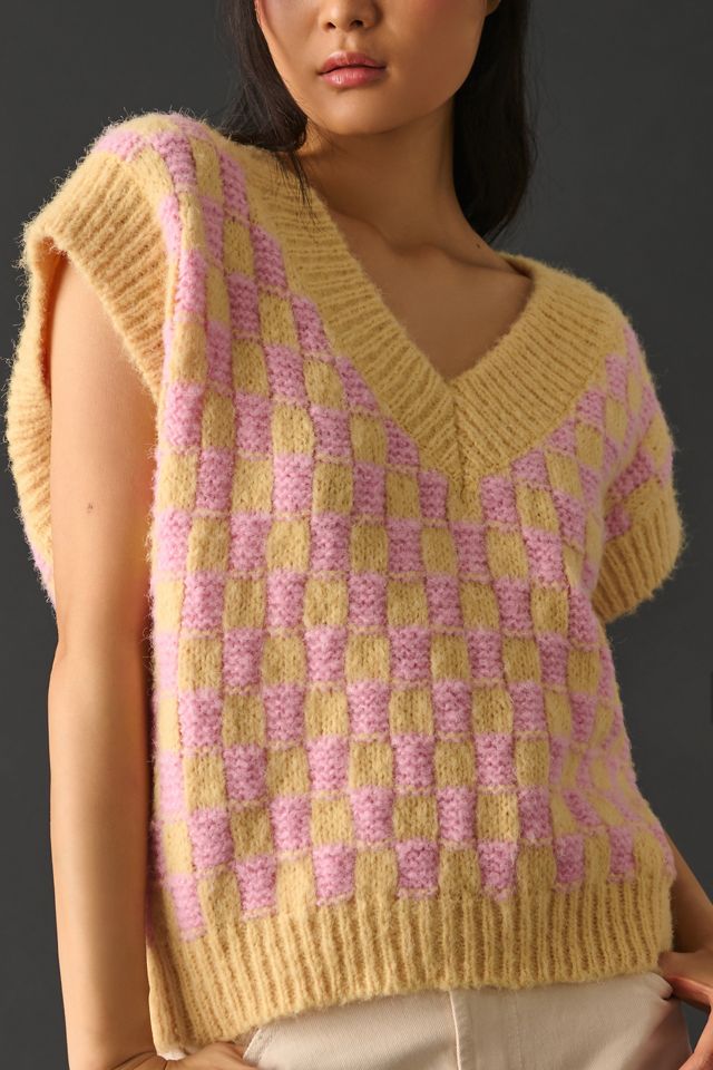 English Factory Checked Sweater Vest #2