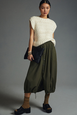 English Factory Chunky Cap Sleeve Sweater In White