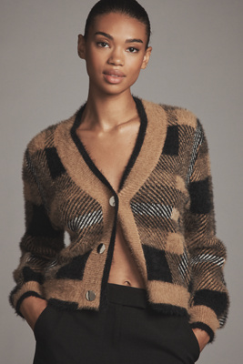 English Factory Checked Cardigan Sweater product page