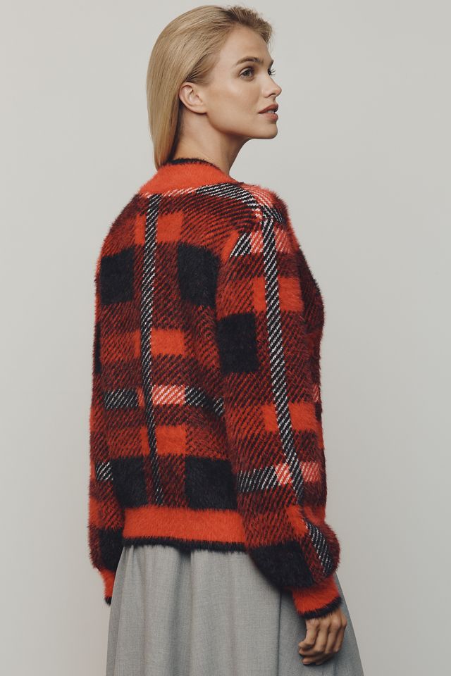 English Factory Checked Cardigan Sweater #3