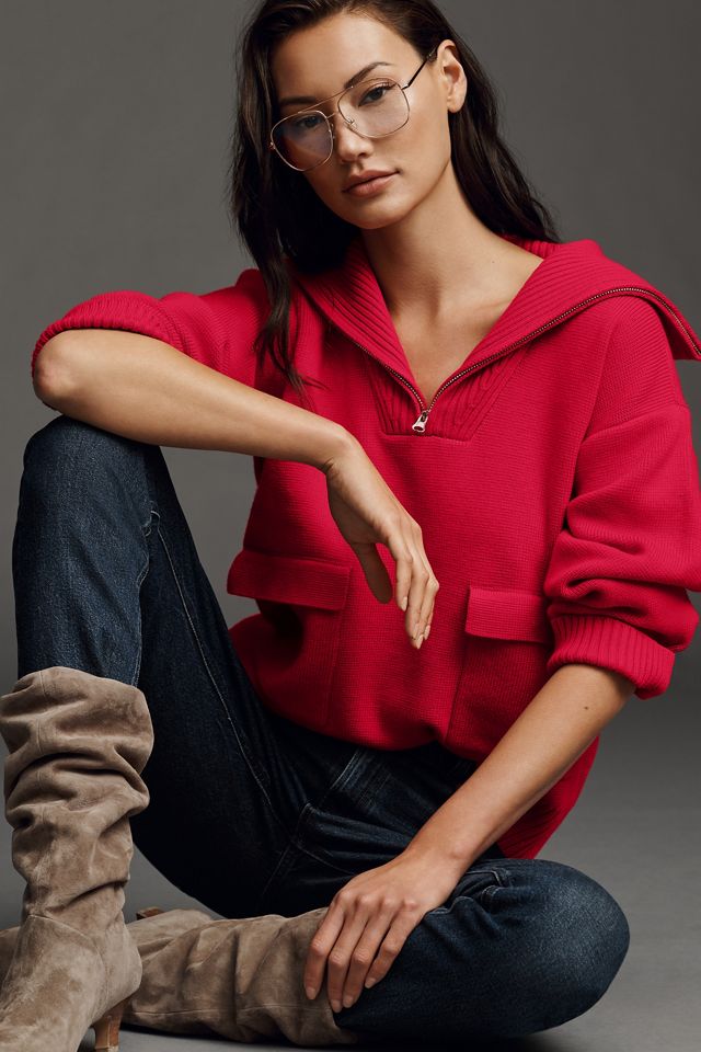 English Factory Half-Zip Pullover Sweater #1