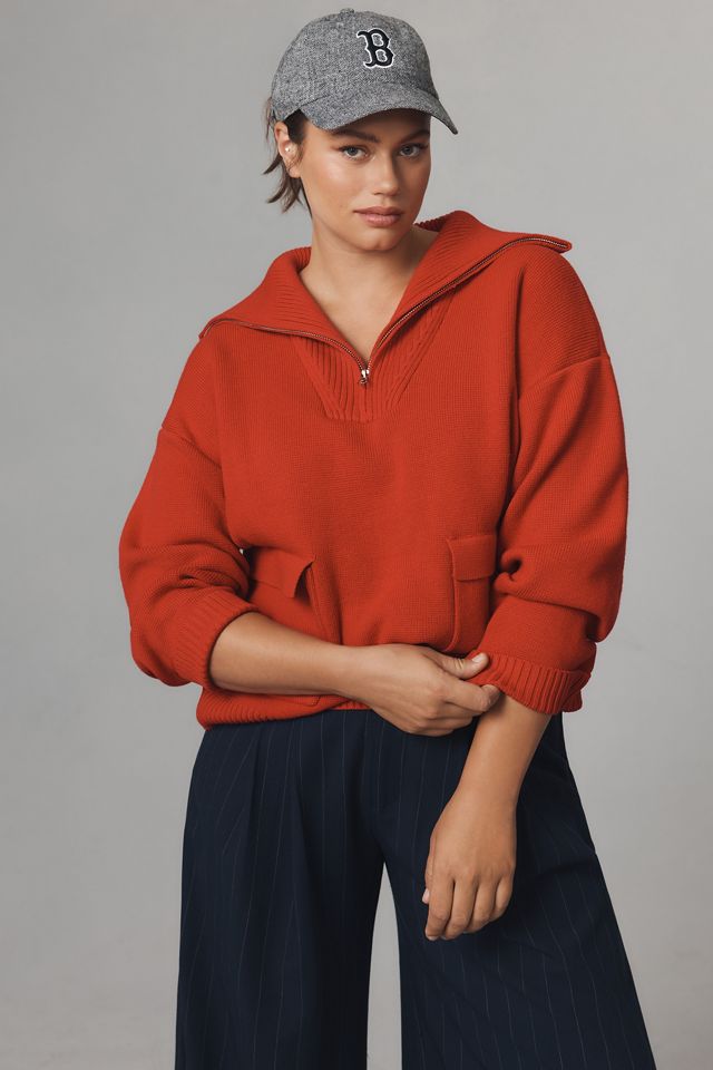 English Factory Half-Zip Pullover Sweater #6