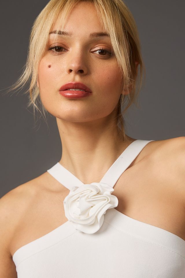 Endless Rose Halter Rosette Sweater Tank | Anthropologie