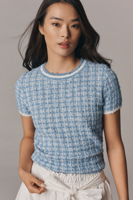 Endless Rose Tweed Sweater Tee | Anthropologie