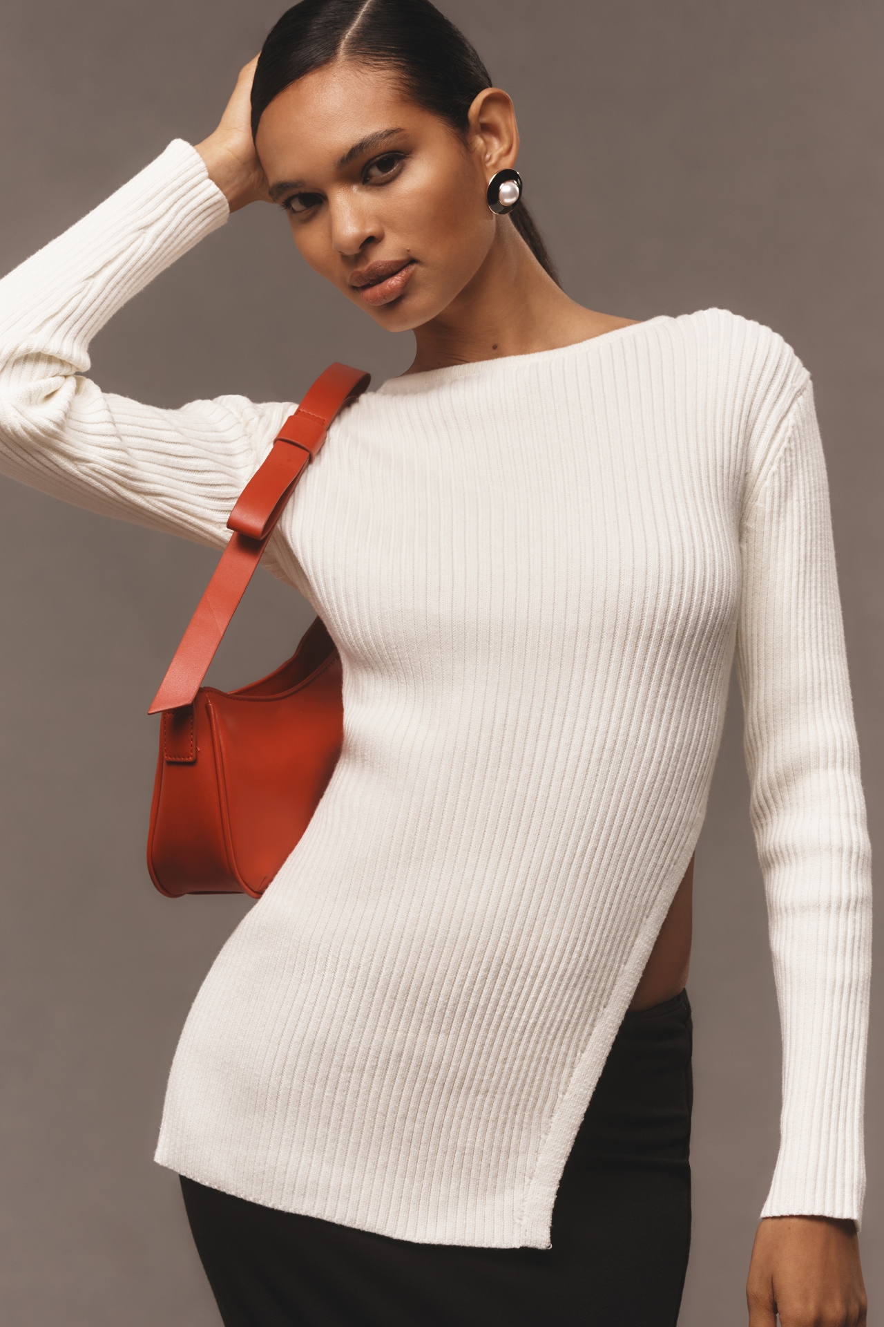 Endless Rose Asymmetrical Side Slit Sweater Bethesda Row