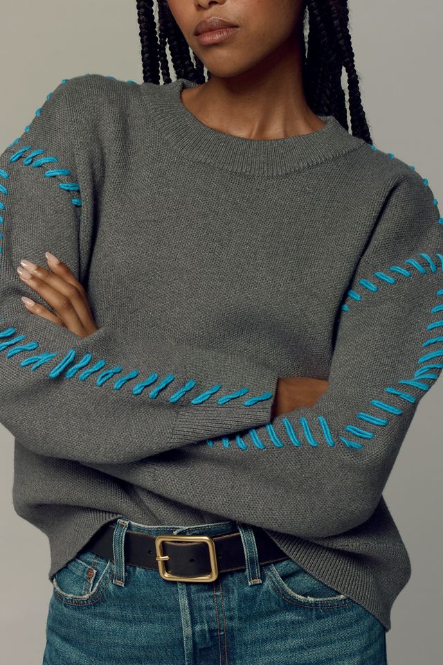 English Factory Mock-Neck Whipstitch Sweater #2
