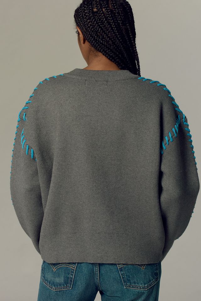 English Factory Mock-Neck Whipstitch Sweater #3