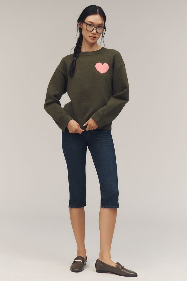 English Factory Heart Icon Long-Sleeve Crew-Neck Sweater #1