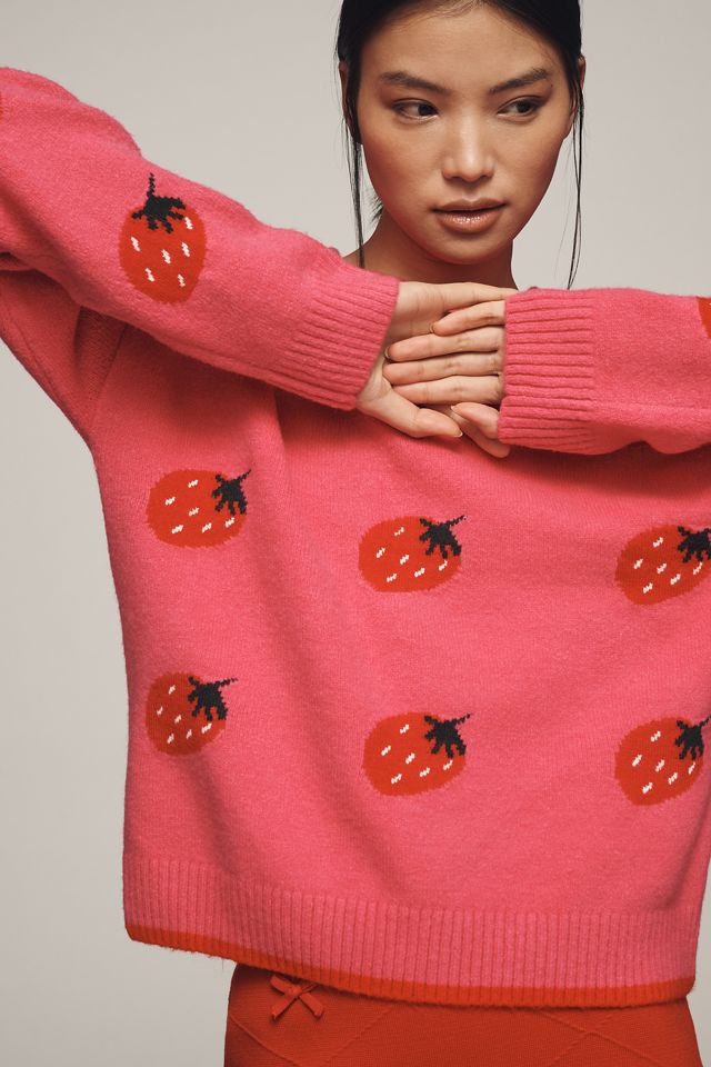 English Factory Strawberry Crew-Neck Sweater #4