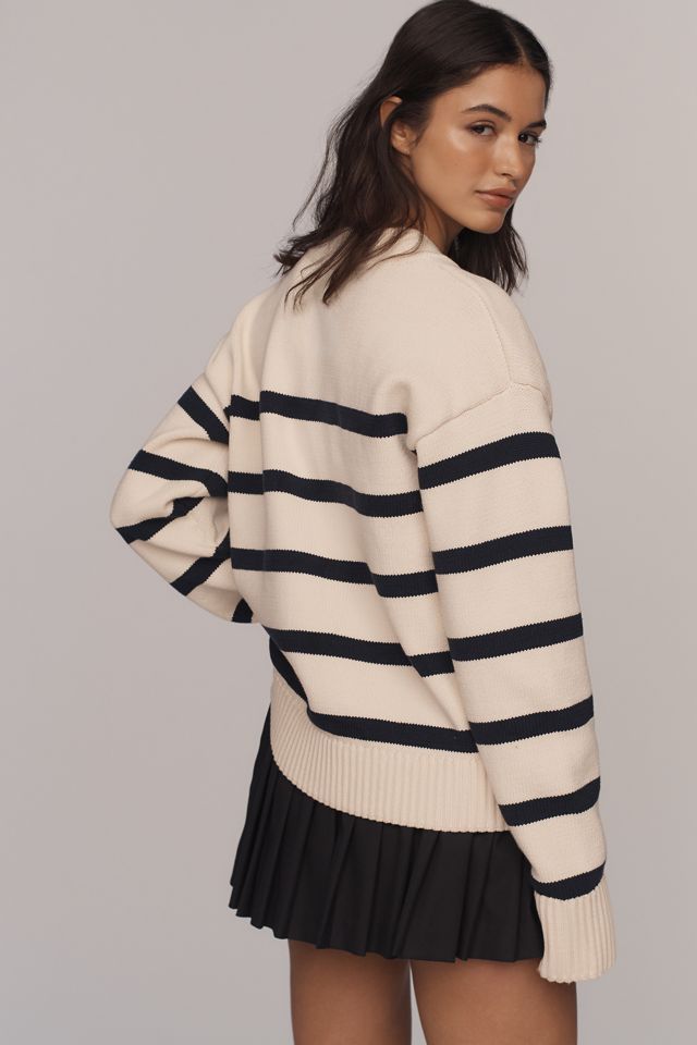 English Factory V-Neck Striped Sweater #1