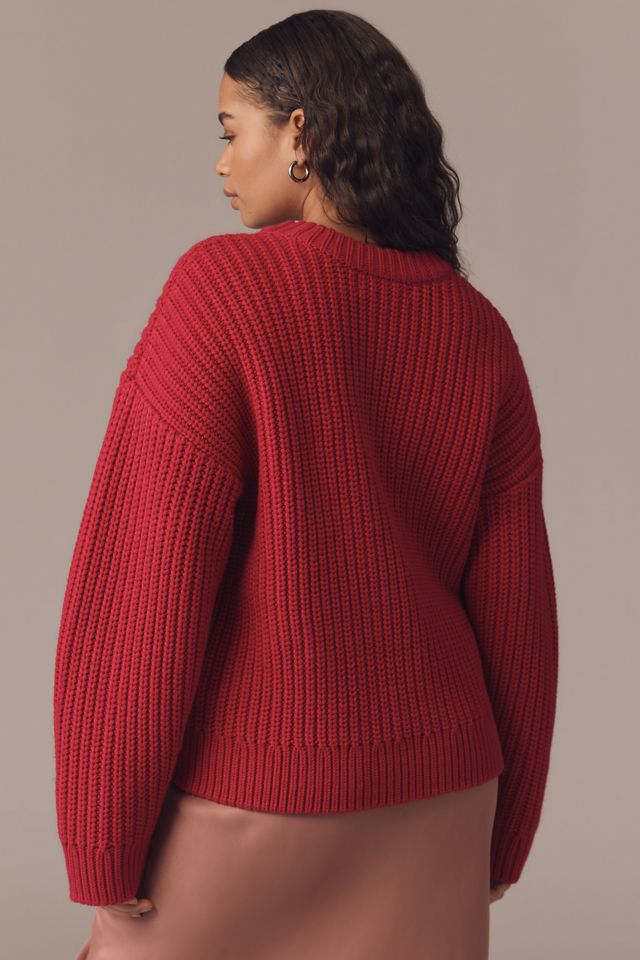 English Factory Plus Crew-Neck Fuzzy Heart Sweater #3