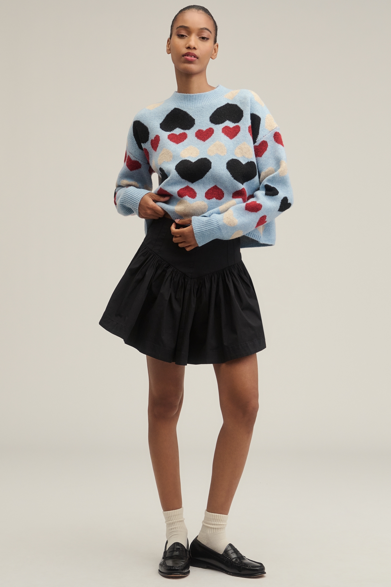 English Factory Crew-Neck Heart Icon Sweater