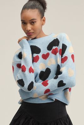 English Factory Ruffle-Trim Cardigan Sweater | Anthropologie