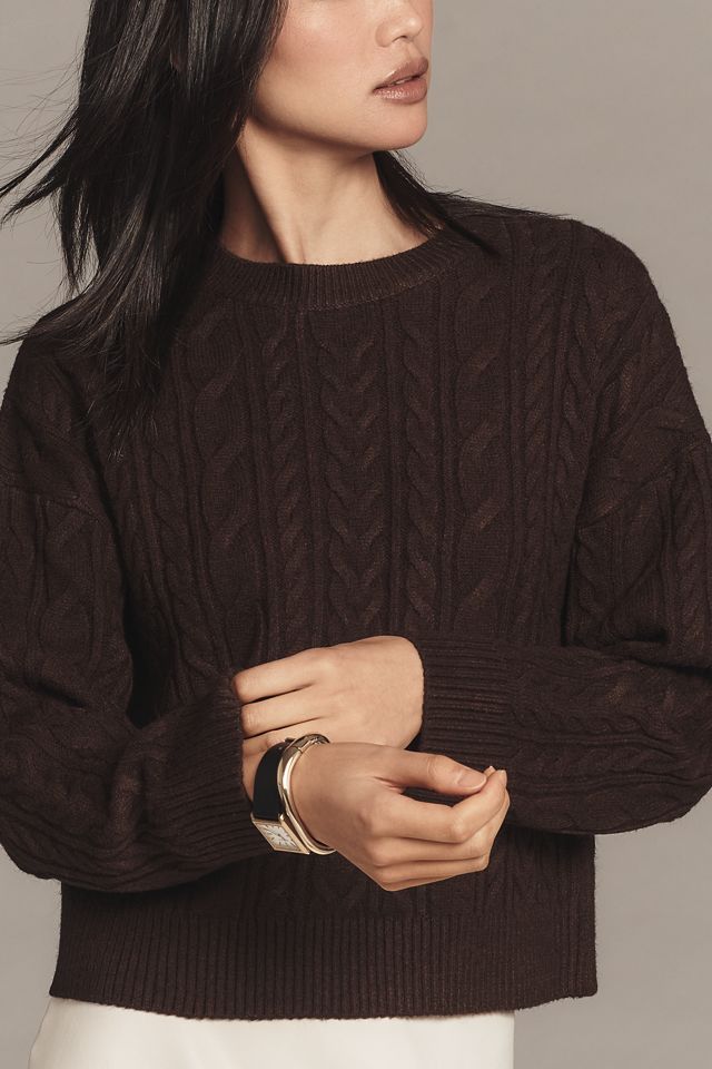 English Factory Crew-Neck Cable-Knit Sweater #2
