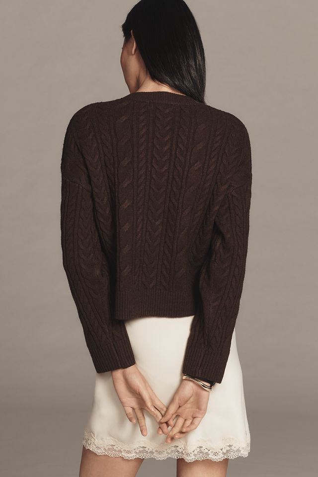 English Factory Crew-Neck Cable-Knit Sweater #3