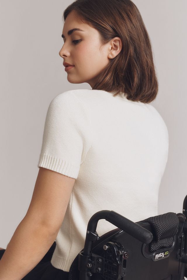 English Factory Short-Sleeve 3D Bow Sweater #1