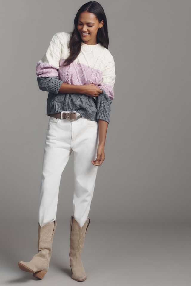 English Factory Colorblock Cable-Knit Sweater #3