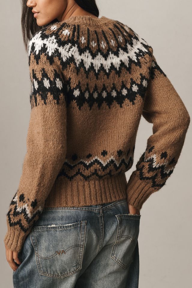 English Factory Mock-Neck Fairisle Sweater #2