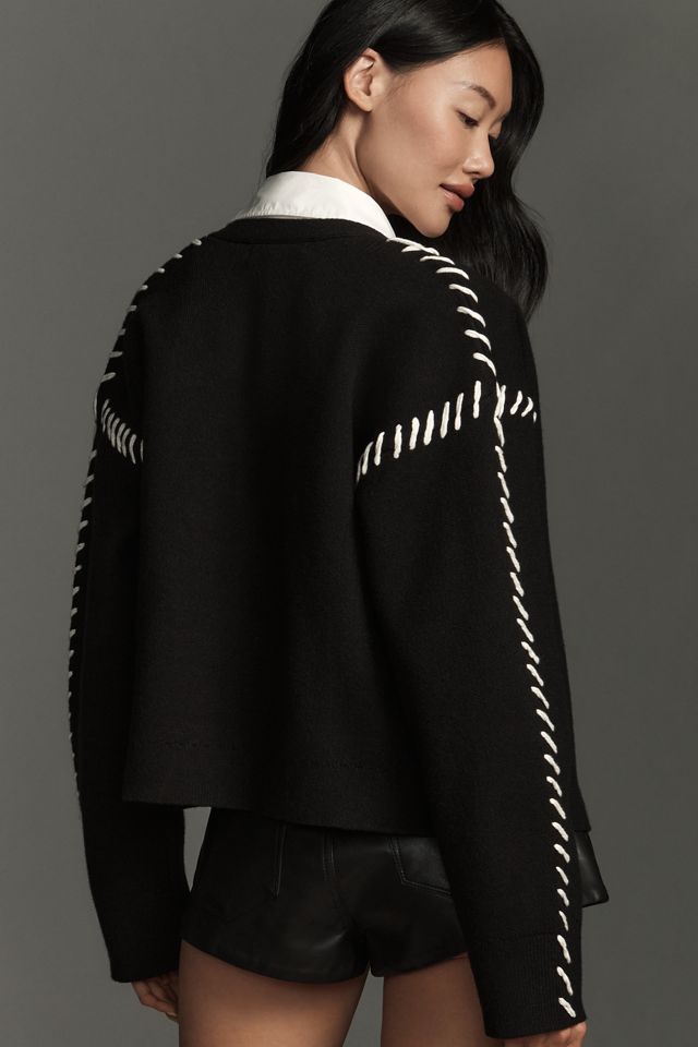 English Factory Whipstitch Cardigan Sweater #1