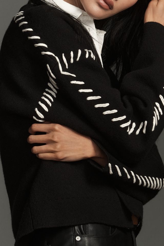 English Factory Whipstitch Cardigan Sweater #2