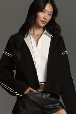 English Factory Whipstitch Cardigan Sweater