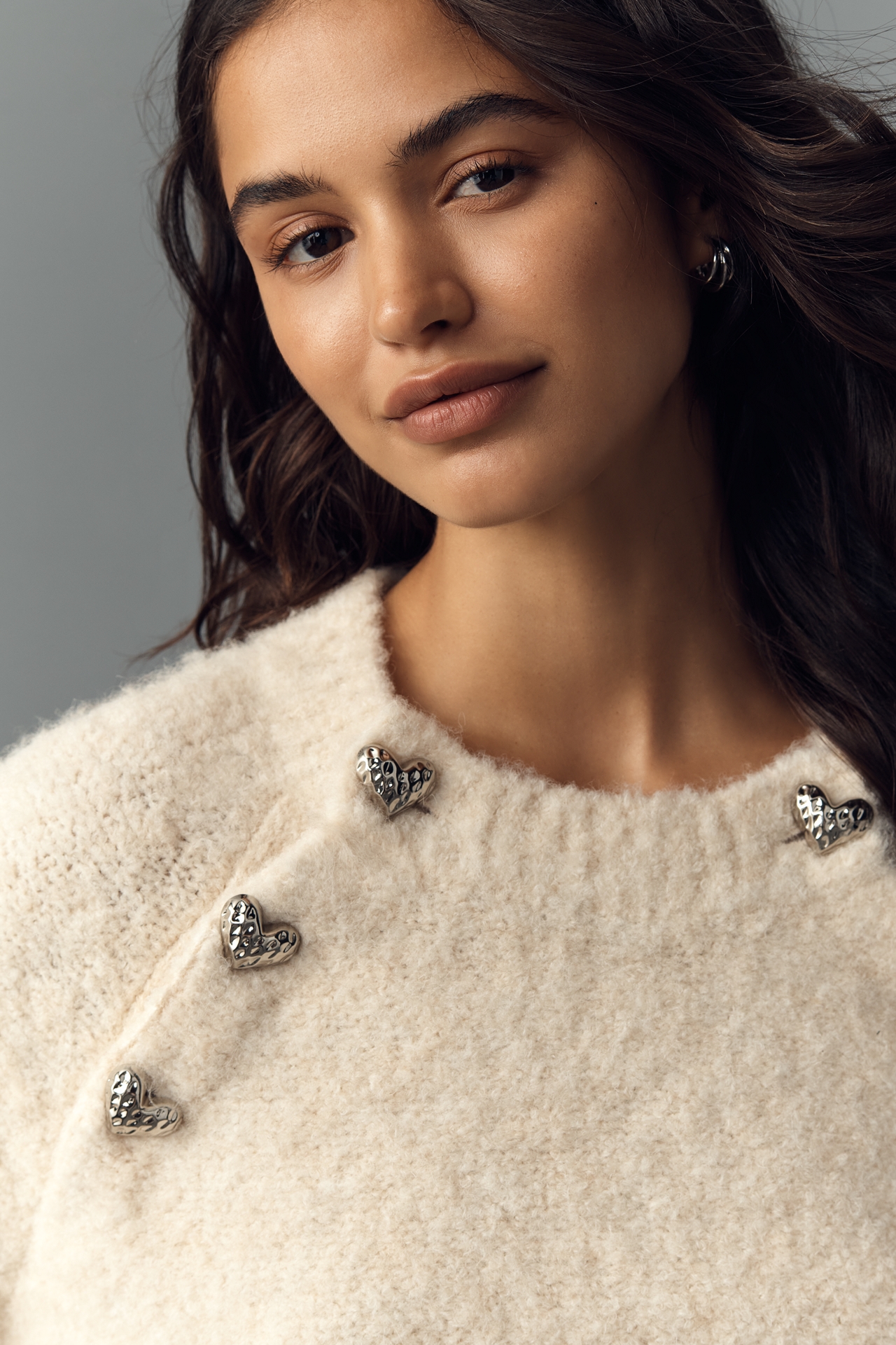 English Factory Bow-Embellished Sweater