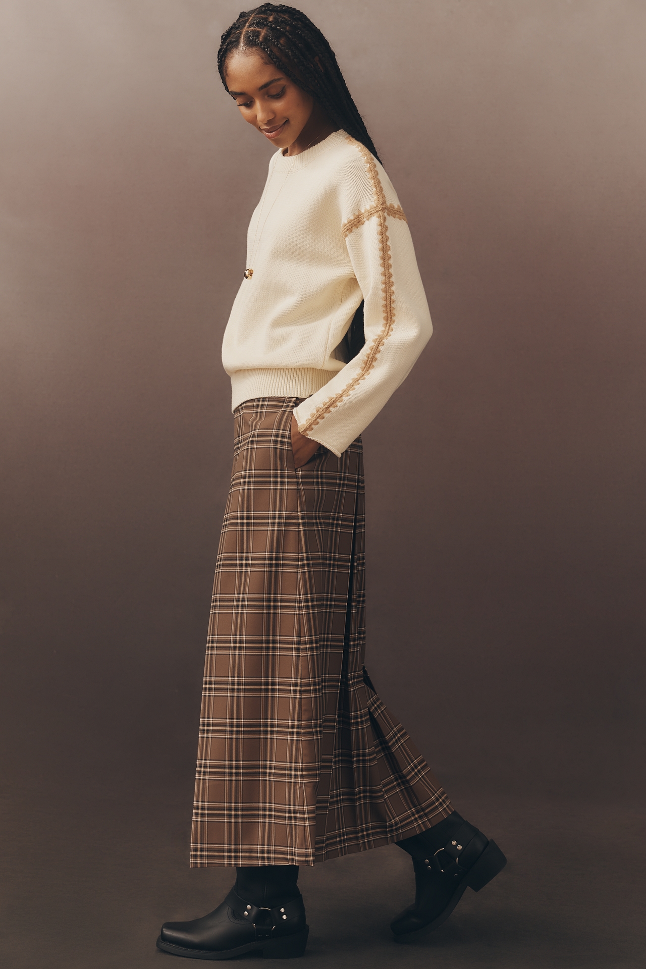 English Factory Petite Tipped Sweater