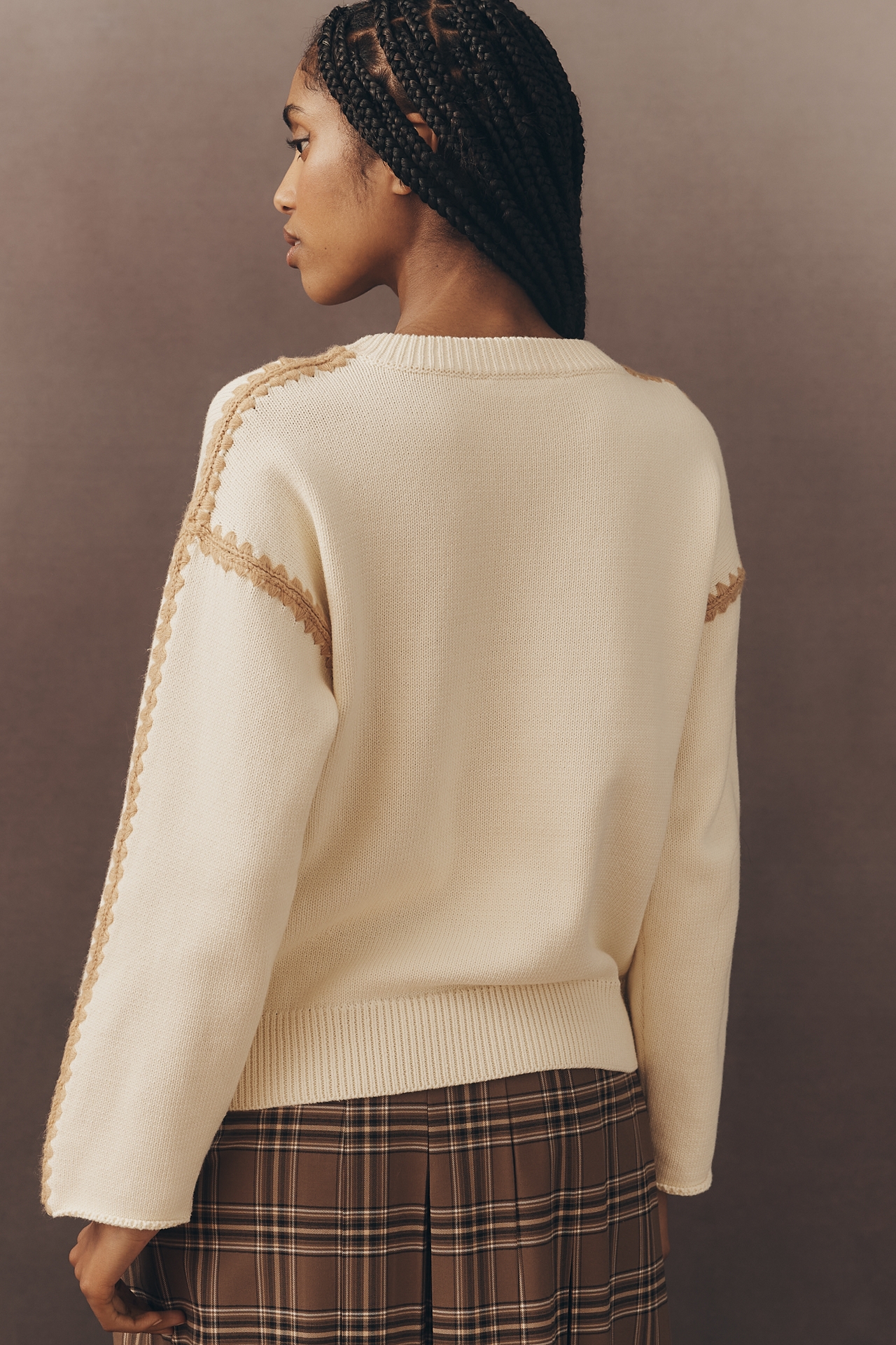 English Factory Petite Tipped Sweater