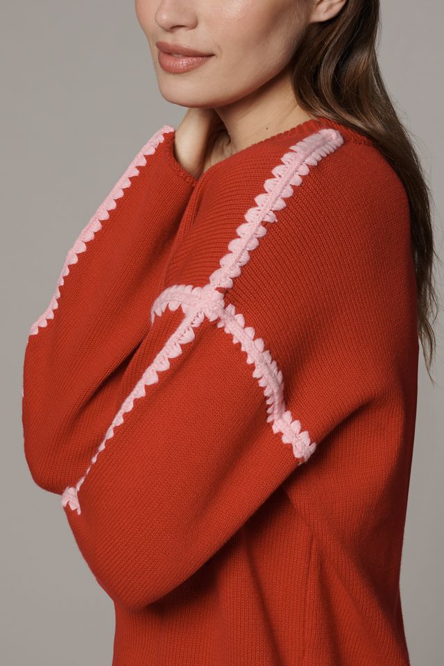 English Factory Crew-Neck Whipstitch Sweater #1
