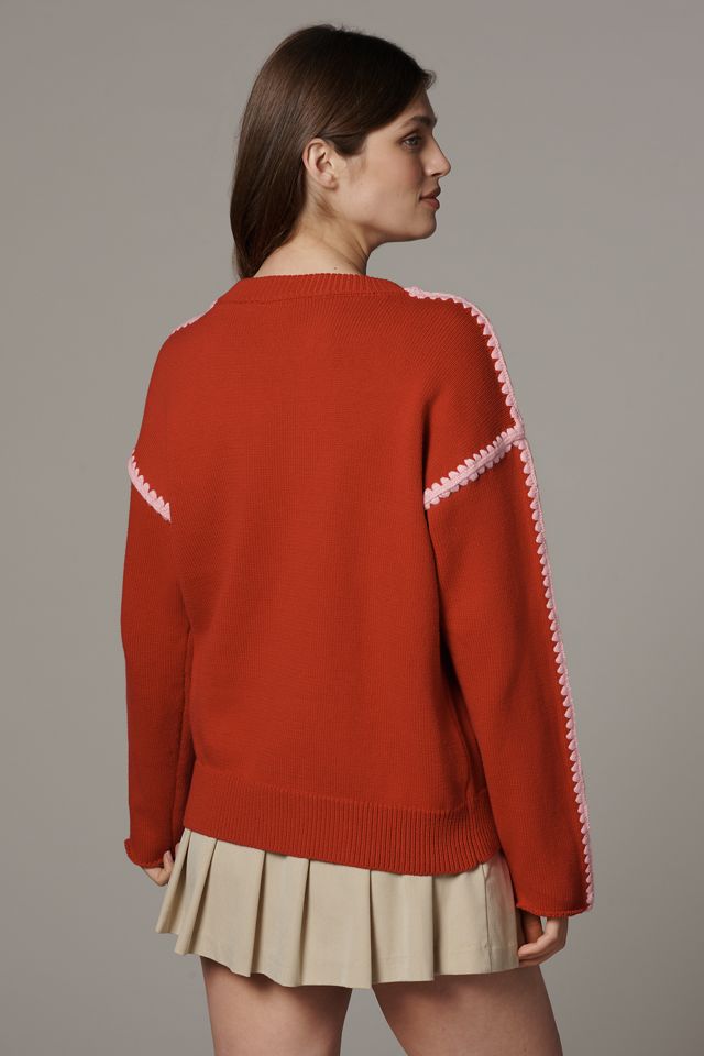 English Factory Crew-Neck Whipstitch Sweater #2