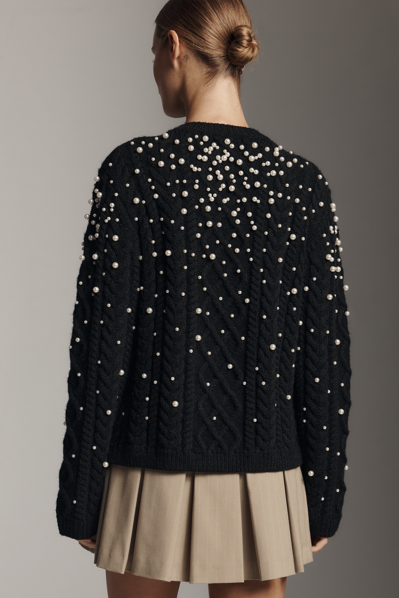 English Factory Pearl-Embellished Sweater