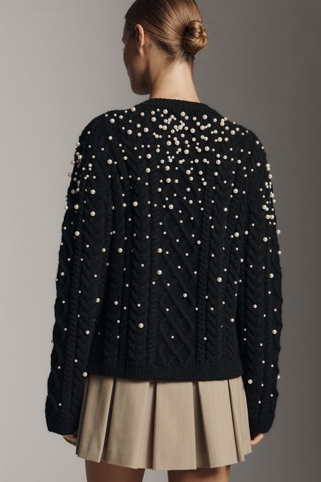 English Factory Pearl-Embellished Sweater #2