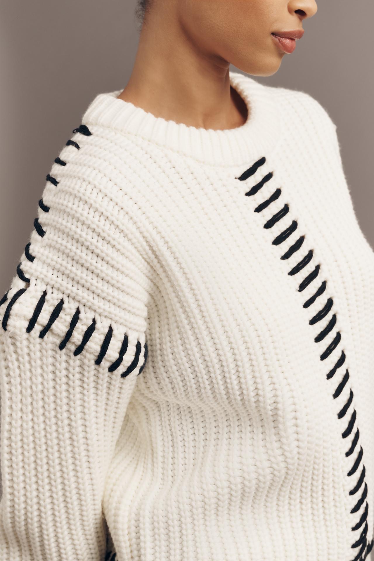 English Factory Crew-Neck Chunky Sweater