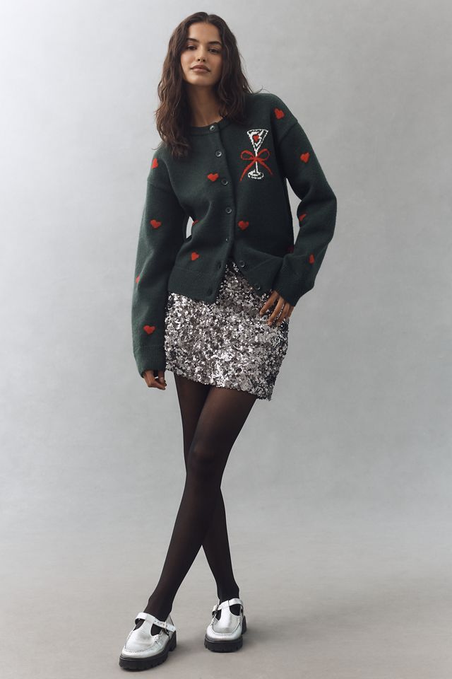 English Factory Martini Embroidered Cardigan Sweater #1