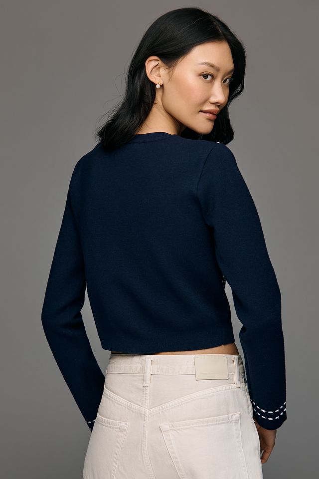 English Factory Stitched Cardigan Sweater #2