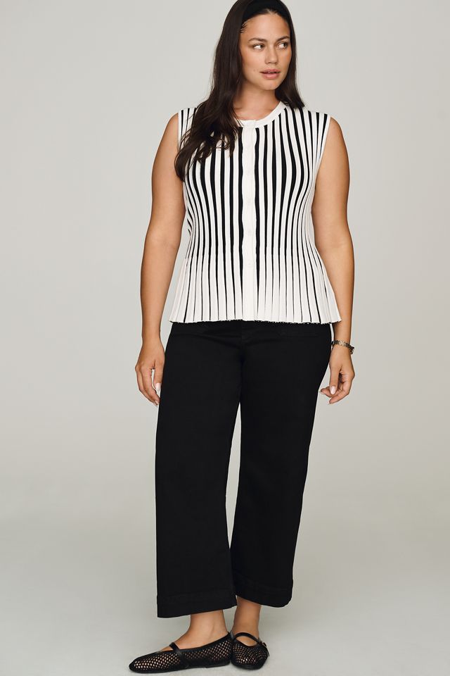 English Factory Ribbed Stripe Buttondown Sweater #7