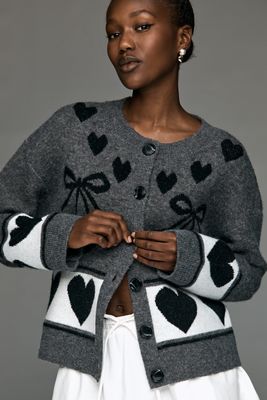 Kerri Rosenthal Poppy Smiley Cardigan Sweater | Anthropologie
