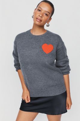 English Factory Plus Heart Patch Sweater