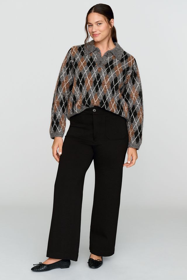 English Factory Plus Argyle Collared Sweater #3