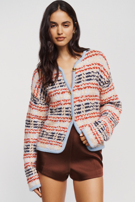 English Factory Textured Knit Cardigan by Anthropologie