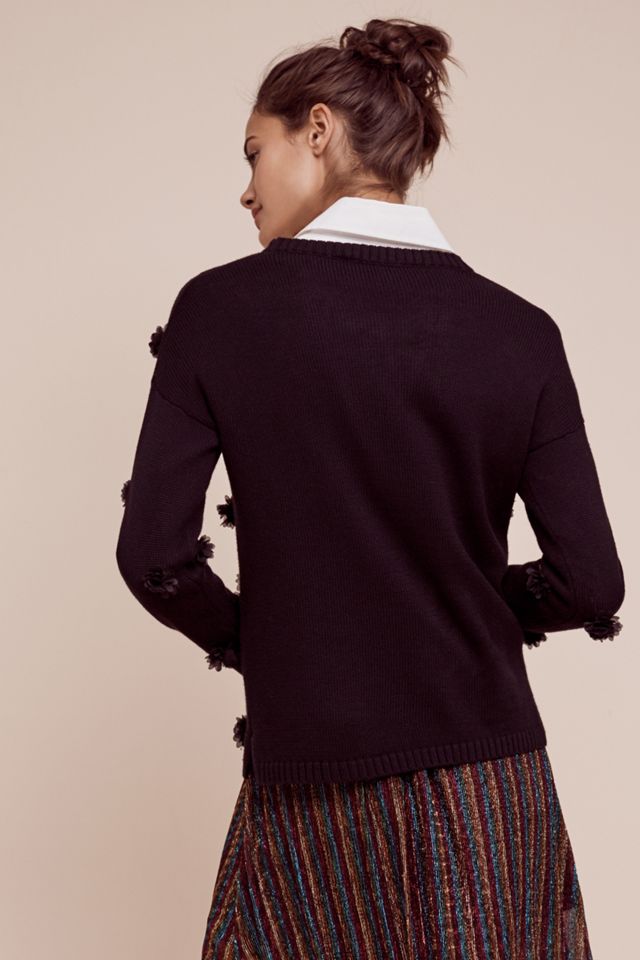 Flowerbud Applique Pullover #3