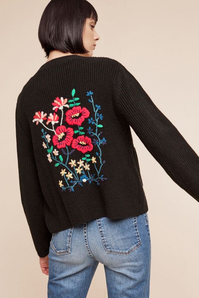 Embroidered Retro Cardigan #1