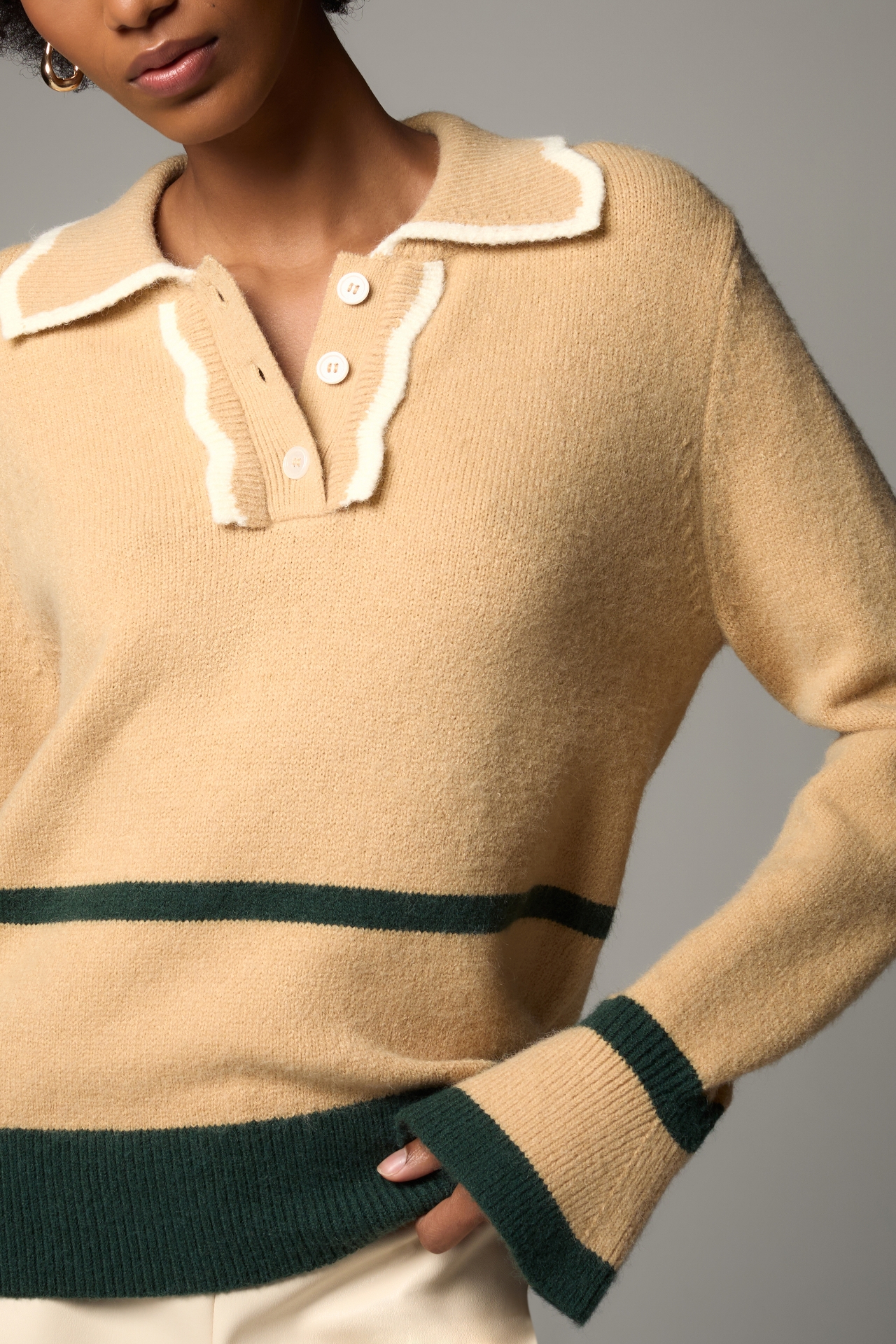 Maeve Scallop Collared Sweater