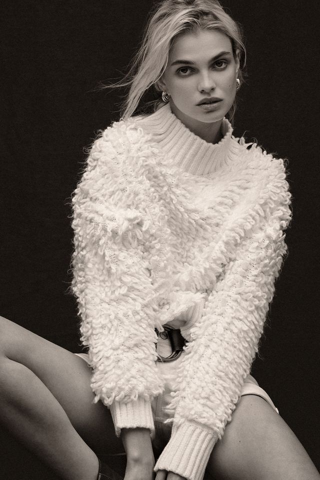 Callahan Mock Neck Loop Stitch Sweater