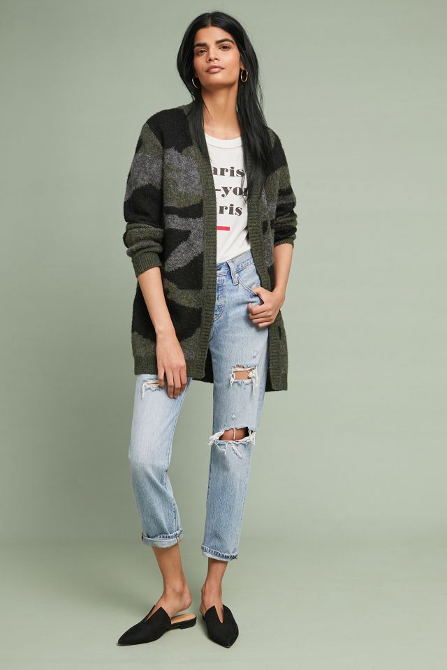 ANTHROPOLOGIE Kennie buy Camo Cardigan