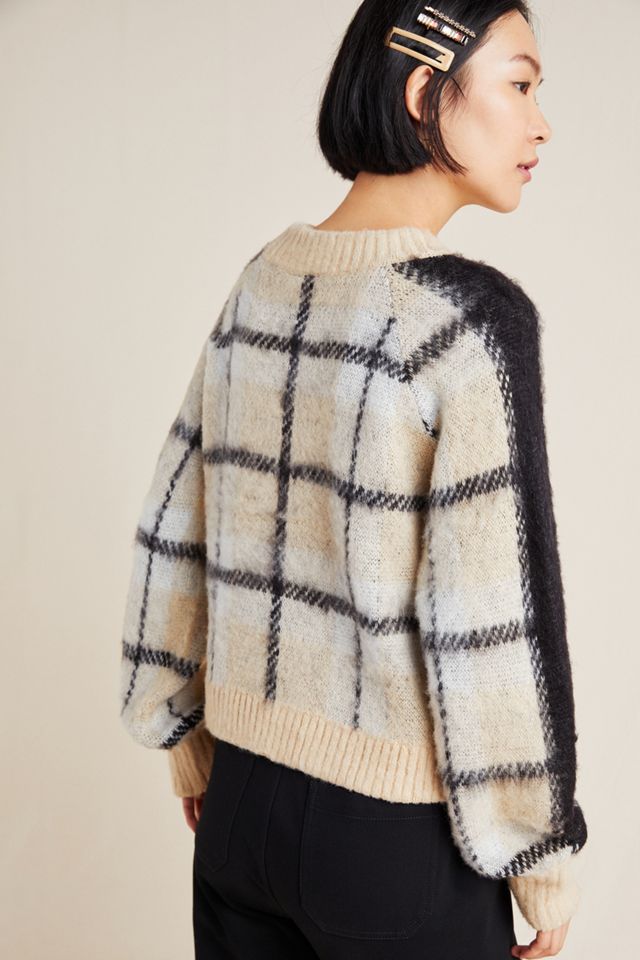 Jessa Windowpane Sweater | Anthropologie