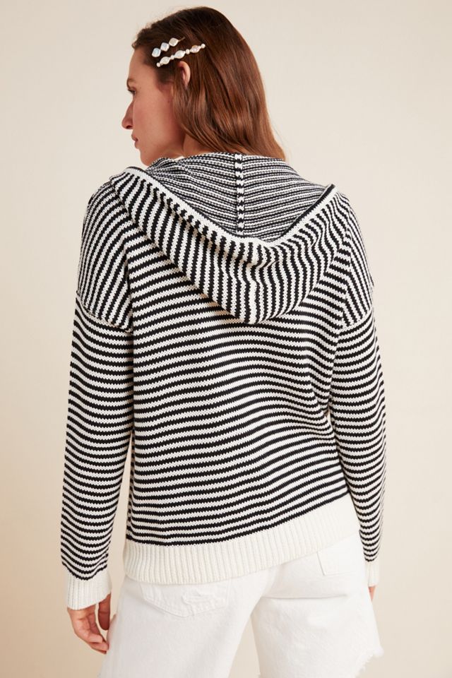 Ann Striped Knit Hoodie #1